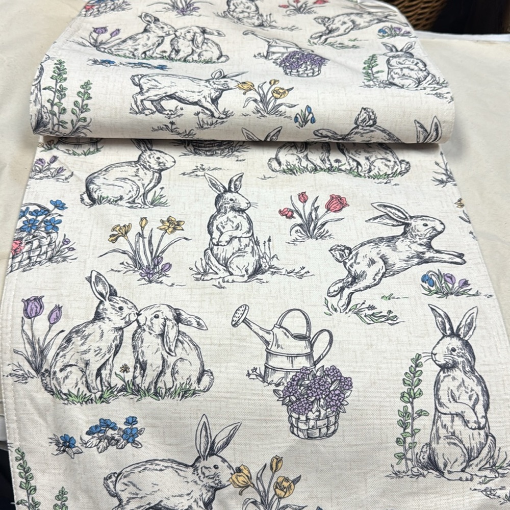 Spring Bunny Table Runner New - Picture 4 of 6